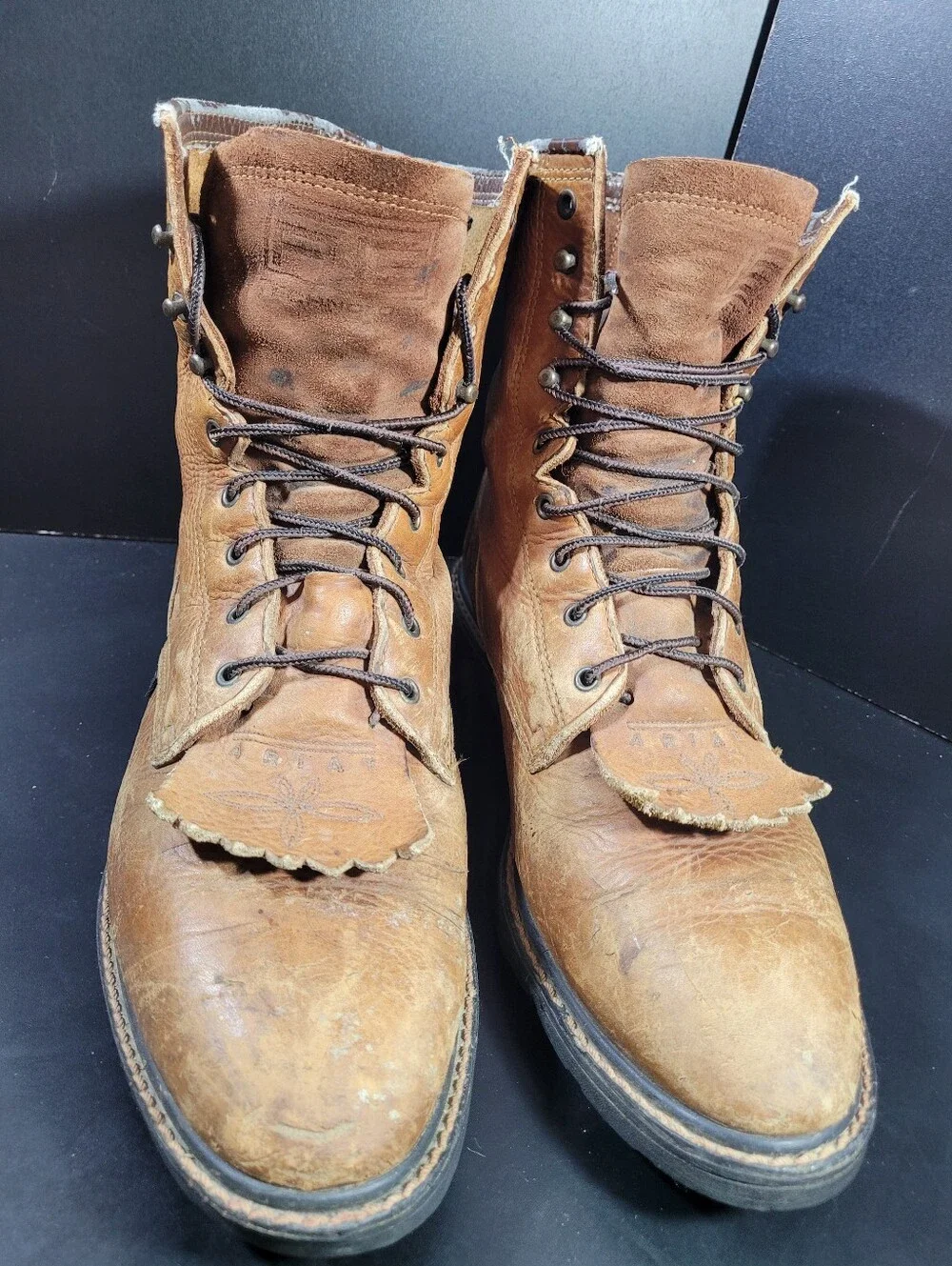 Ariat 37180 Cascade Men’s 8” Waterproof Leather Work Boots Kiltie 12 D Read